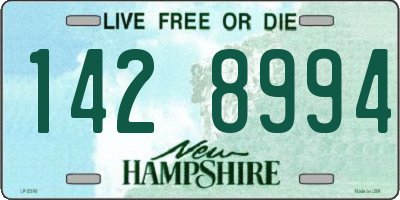 NH license plate 1428994