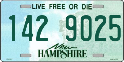 NH license plate 1429025