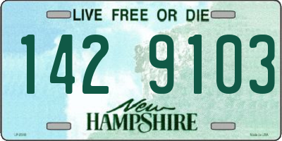 NH license plate 1429103