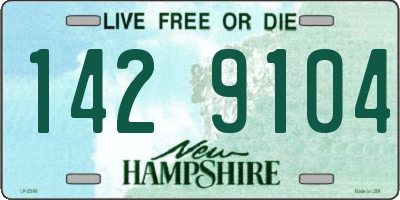 NH license plate 1429104