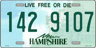 NH license plate 1429107