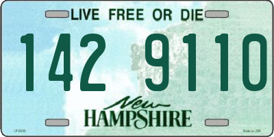 NH license plate 1429110