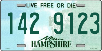 NH license plate 1429123