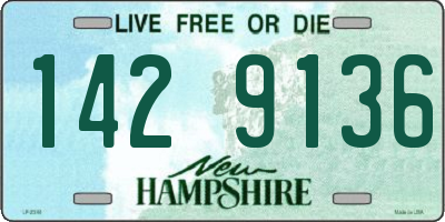 NH license plate 1429136
