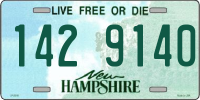 NH license plate 1429140