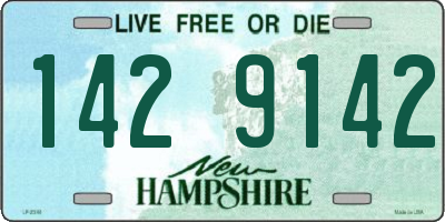 NH license plate 1429142
