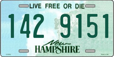 NH license plate 1429151