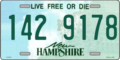 NH license plate 1429178