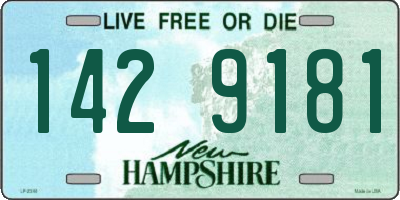 NH license plate 1429181
