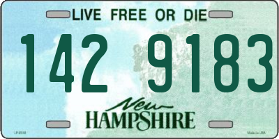 NH license plate 1429183