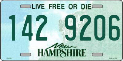 NH license plate 1429206