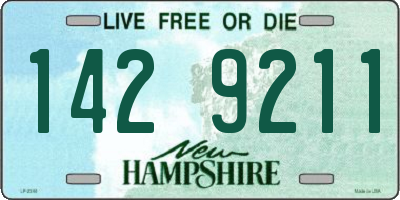 NH license plate 1429211
