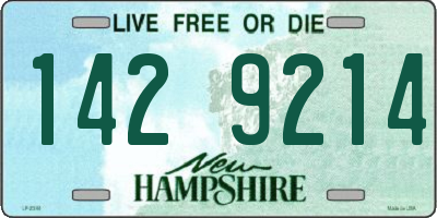 NH license plate 1429214