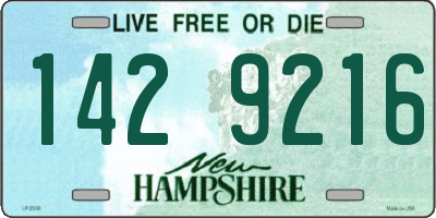 NH license plate 1429216