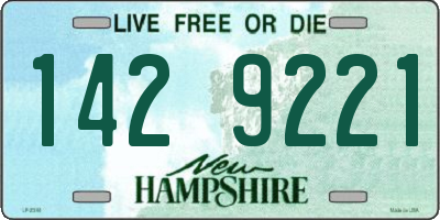 NH license plate 1429221