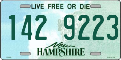 NH license plate 1429223
