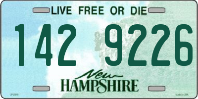 NH license plate 1429226