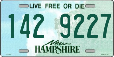 NH license plate 1429227