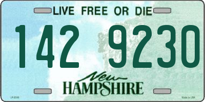 NH license plate 1429230