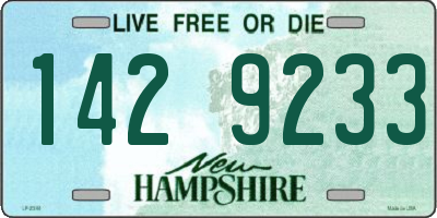 NH license plate 1429233