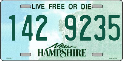 NH license plate 1429235