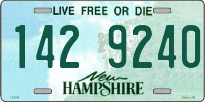 NH license plate 1429240