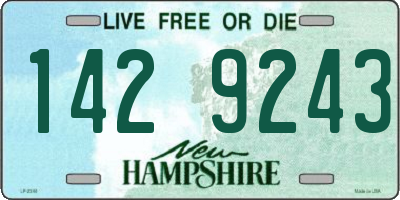 NH license plate 1429243