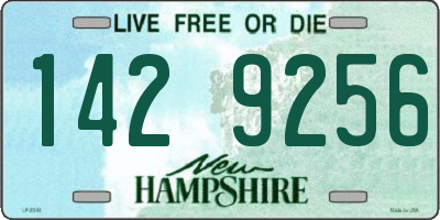 NH license plate 1429256