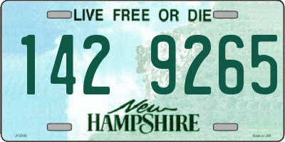 NH license plate 1429265