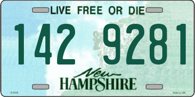 NH license plate 1429281