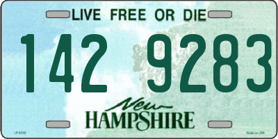 NH license plate 1429283
