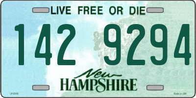 NH license plate 1429294