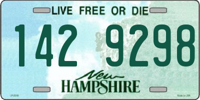 NH license plate 1429298