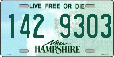 NH license plate 1429303