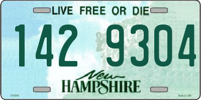NH license plate 1429304