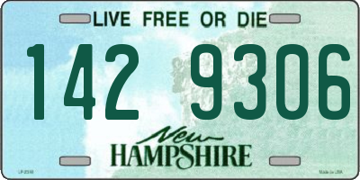 NH license plate 1429306