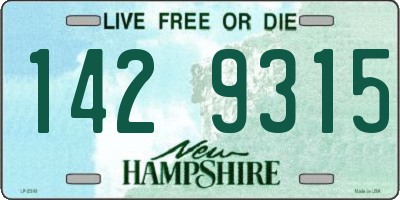 NH license plate 1429315