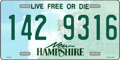 NH license plate 1429316