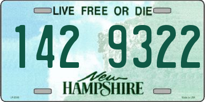 NH license plate 1429322
