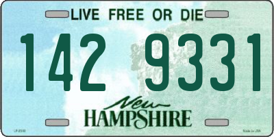 NH license plate 1429331