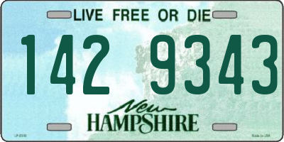 NH license plate 1429343