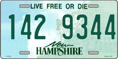 NH license plate 1429344