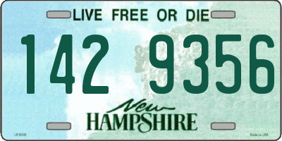 NH license plate 1429356
