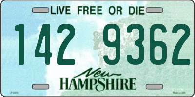 NH license plate 1429362