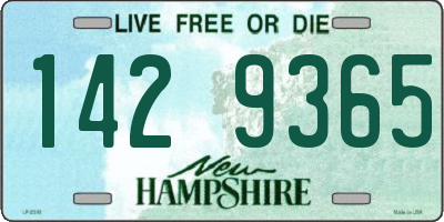 NH license plate 1429365