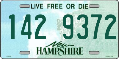 NH license plate 1429372
