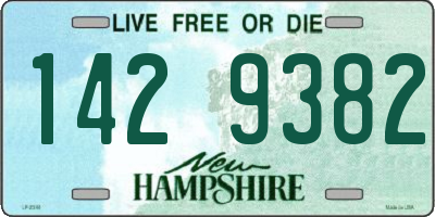 NH license plate 1429382