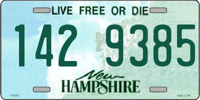 NH license plate 1429385