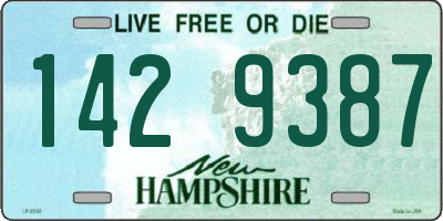 NH license plate 1429387