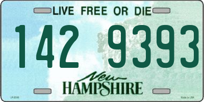 NH license plate 1429393